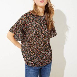 Loft Floral Flutter Sleeve Blouse, MP